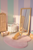 Cameretta pastel per cagnolina